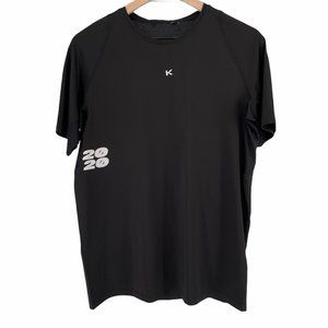 Koral men's black 2020 active mesh detailed logo short sleeve t-shirt medium